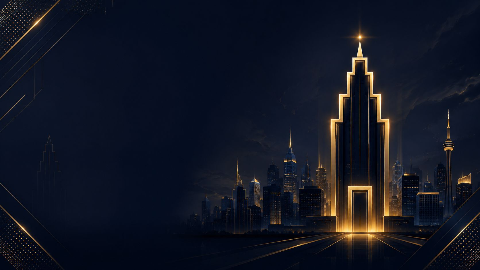 Der Tower-Casino-Wolkenkratzer über der nächtlichen Skyline